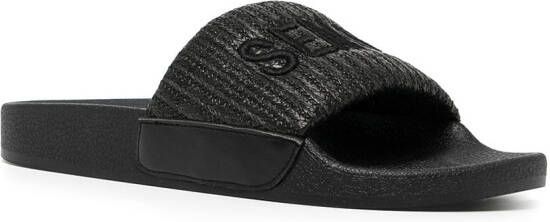 Senso Elly II logo-embroidered slides Black