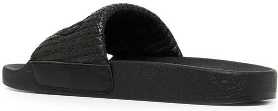 Senso Elly II logo-embroidered slides Black