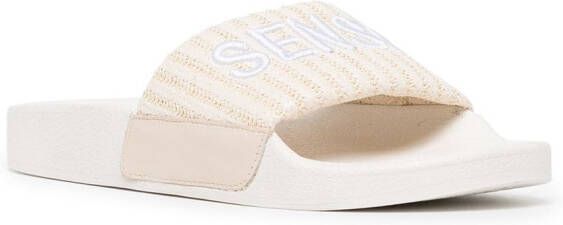 Senso Elly II logo-embroidered slides Neutrals