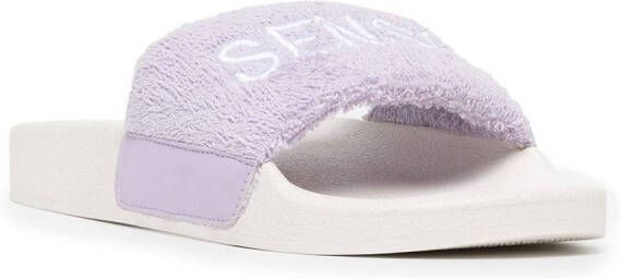 Senso Elly logo embroidered-slides Purple