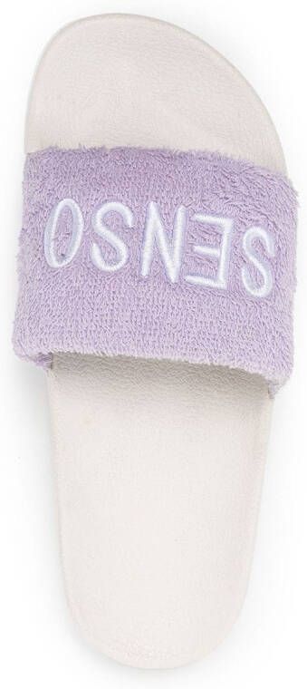 Senso Elly logo embroidered-slides Purple