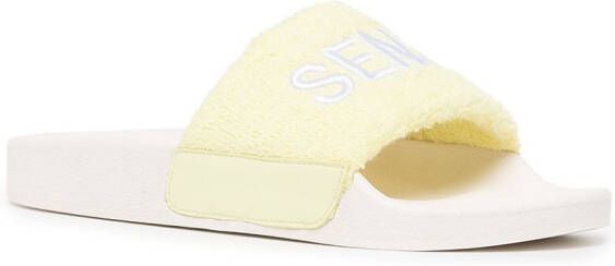 Senso Elly logo-embroidered slides Yellow