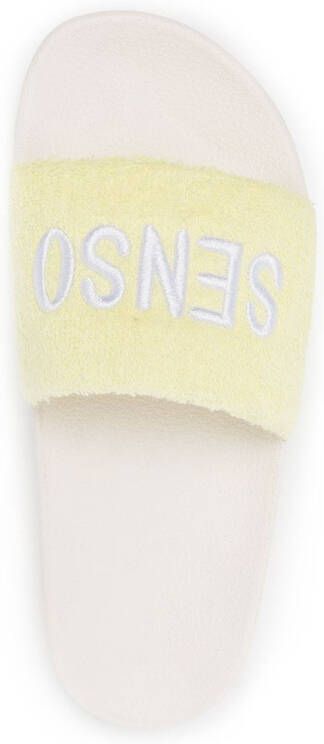 Senso Elly logo-embroidered slides Yellow