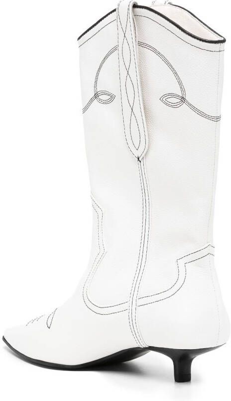 Senso Francesca II 40mm leather boots White