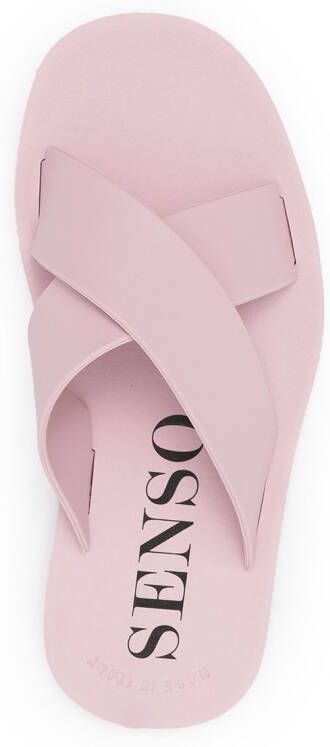 Senso Franky crossover-strap slides Purple
