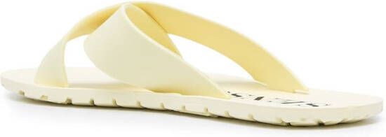 Senso Franky crossover-strap slides Yellow