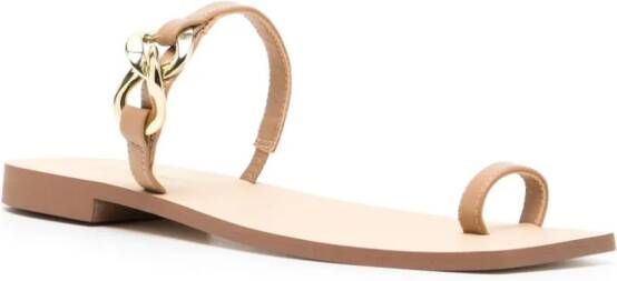 Senso Ganne buckle-detail leather sandals Brown