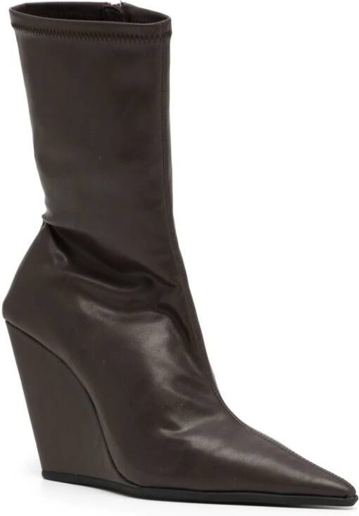 Senso Hayley 100mm wedge boots Brown