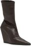 Senso Hayley 100mm wedge boots Brown - Thumbnail 2