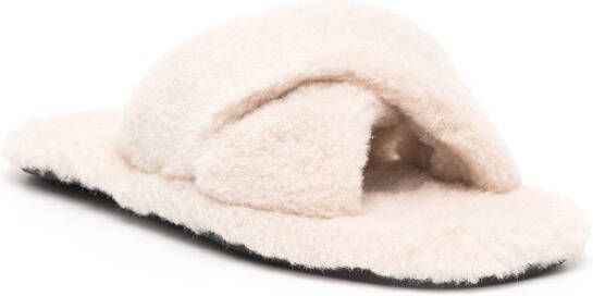 Senso Inka V faux fur slippers Neutrals