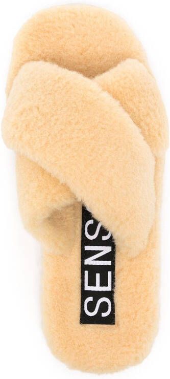 Senso Inka V faux fur slippers Yellow