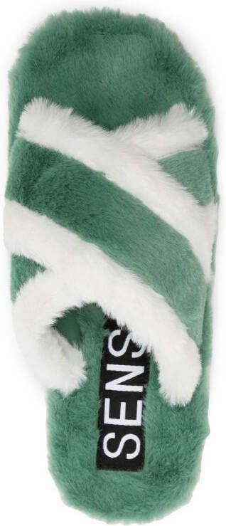 Senso Irah II crossover-straps slippers Green