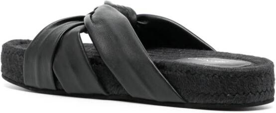 Senso Irina buckle-detail flat sandals Black
