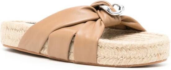 Senso Irina buckle-detail flat sandals Brown