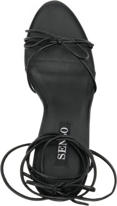 Senso Kalani 95mm leather sandals Black