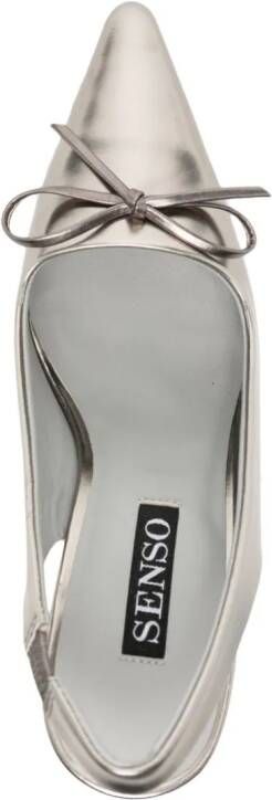 Senso Kallee II 80mm slingback leather pumps Silver