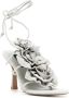 Senso Karli 90mm floral-appliqué sandals White - Thumbnail 2