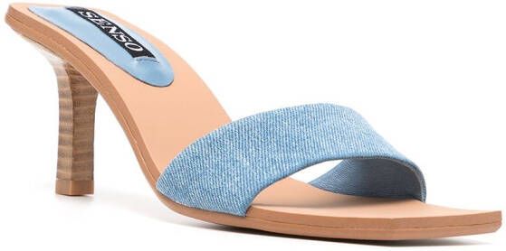 Senso Margot denim-strap sandals Blue