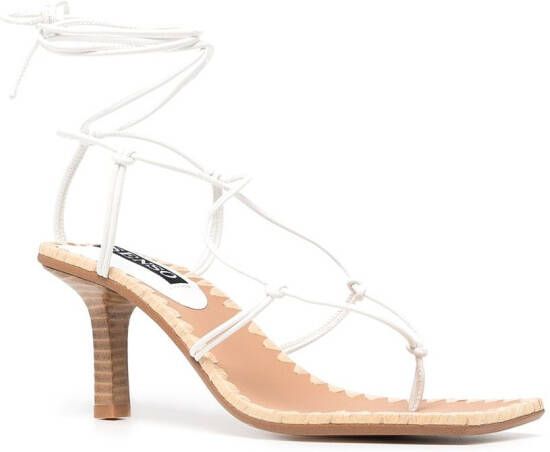 Senso Maya 70mm lace-up sandals White