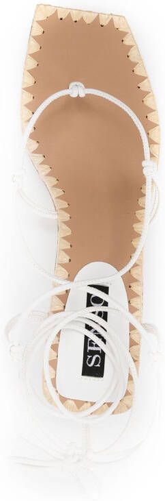 Senso Maya 70mm lace-up sandals White