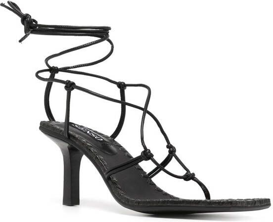 Senso Maya ankle-tie sandals Black