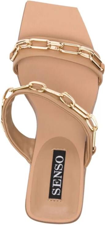 Senso Mikayla 80mm chain-link mules Brown