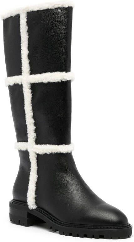 Senso Minnie fur detail boots Black