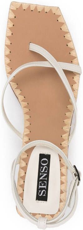 Senso Monica strappy leather sandals White