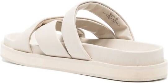 Senso Nico crossover-strap leather slippers White