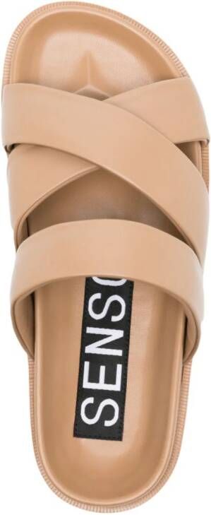 Senso Nico crossover-straps leather sandals Brown