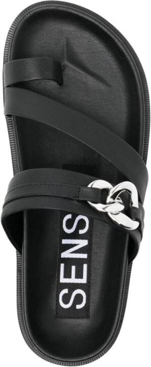 Senso Nikita chain-detail leather sandals Black