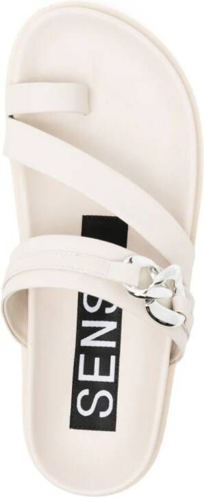 Senso Nikita chain-detail leather sandals White