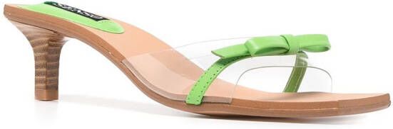 Senso Nori 50mm bow sandals Green