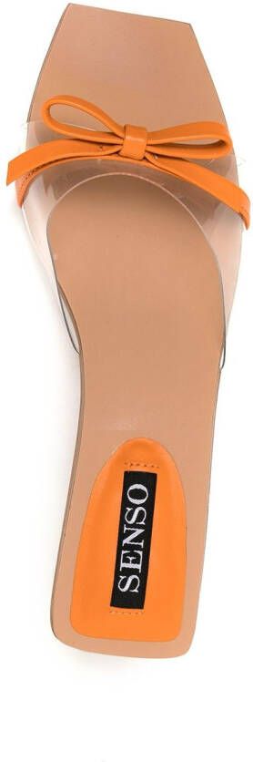 Senso Nori 50mm bow-strap sandals Orange