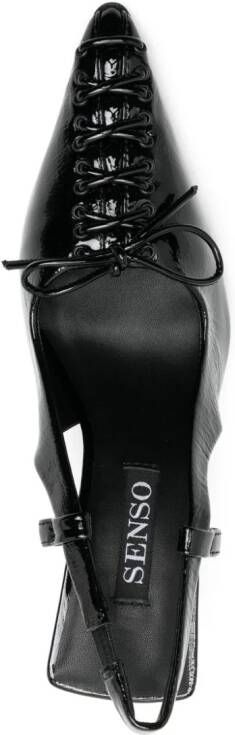 Senso Oka 75mm slingback leather pumps Black