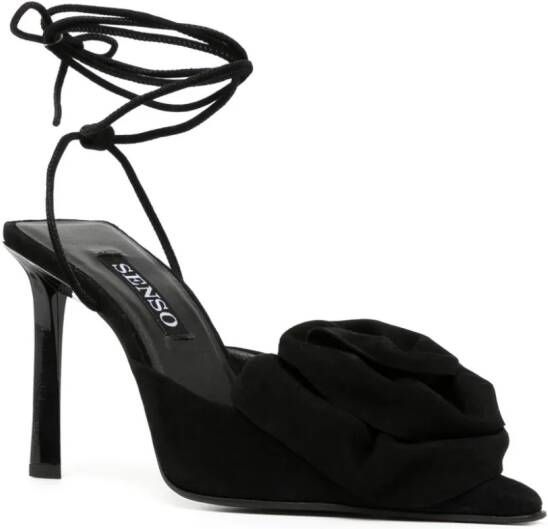 Senso Ottilie 90mm lace-up suede sandals Black