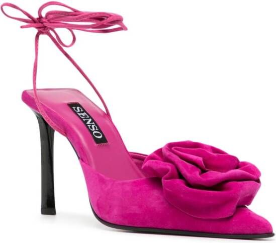 Senso Ottilie 90mm suede lace-up sandals Pink