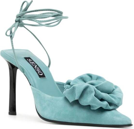 Senso Ottilie 95mm suede lace-up sandals Blue