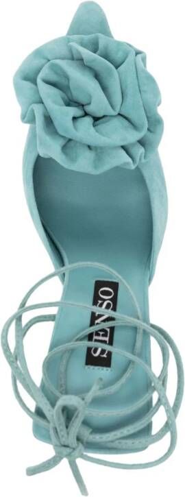 Senso Ottilie 95mm suede lace-up sandals Blue
