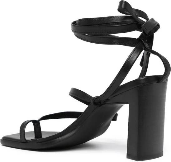 Senso Pica 95mm leather sandals Black