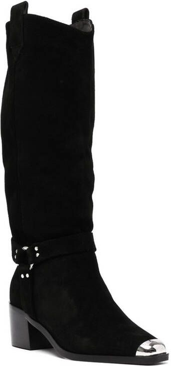 Senso Rayana contrast-toe boots Black