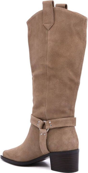 Senso Rayana contrast-toe boots Brown