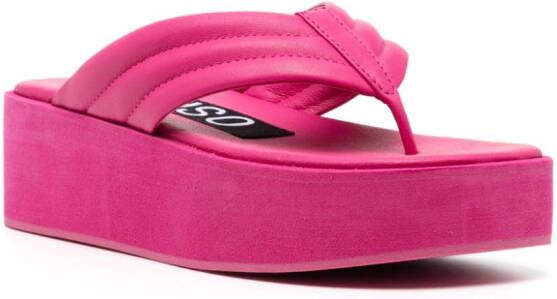 Senso Reese platform leather flip-flops Pink