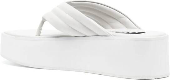 Senso Reese platform leather flip-flops White