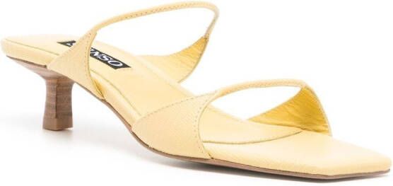 Senso Taylah 40mm leather sandals Yellow