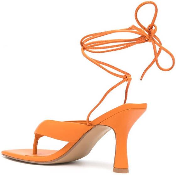 Senso Ultima 80mm thong-strap sandals Orange