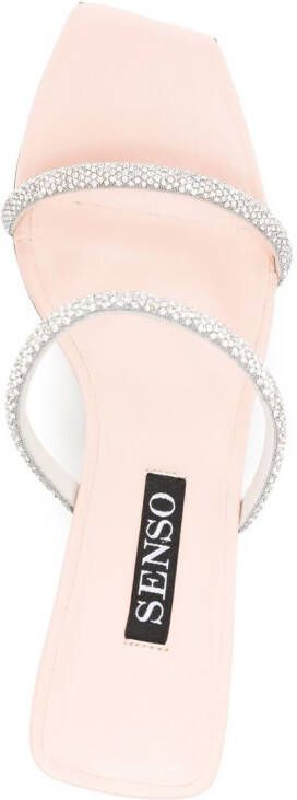 Senso Umber II square-toe 90mm sandals Silver