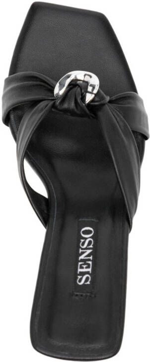 Senso Umbra 90mm knot-detail mules Black
