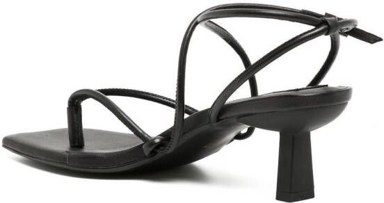 Senso Wella square-toe 60mm sandals Black