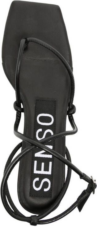 Senso Wella square-toe 60mm sandals Black